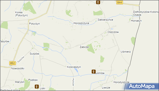 mapa Żabcze, Żabcze na mapie Targeo