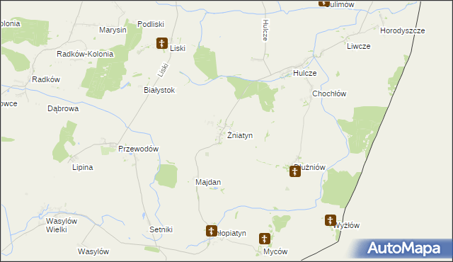 mapa Żniatyn, Żniatyn na mapie Targeo