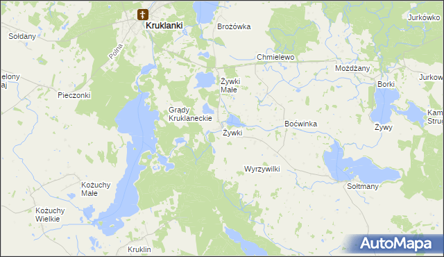mapa Żywki, Żywki na mapie Targeo