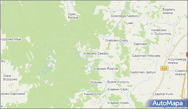 mapa Grabowo-Skorupki, Grabowo-Skorupki na mapie Targeo