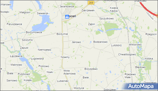 mapa Bodzanówek gmina Choceń, Bodzanówek gmina Choceń na mapie Targeo