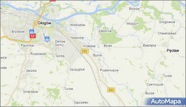 mapa Bytnik, Bytnik na mapie Targeo