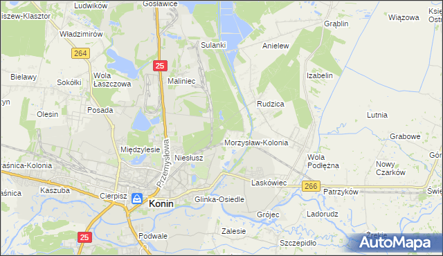 mapa Długa Łąka, Długa Łąka na mapie Targeo