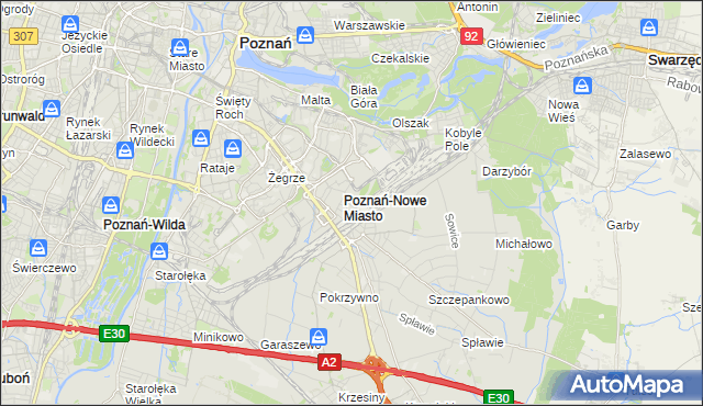 mapa Franowo, Franowo na mapie Targeo