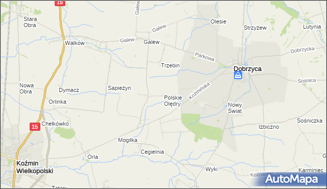 mapa Polskie Olędry, Polskie Olędry na mapie Targeo