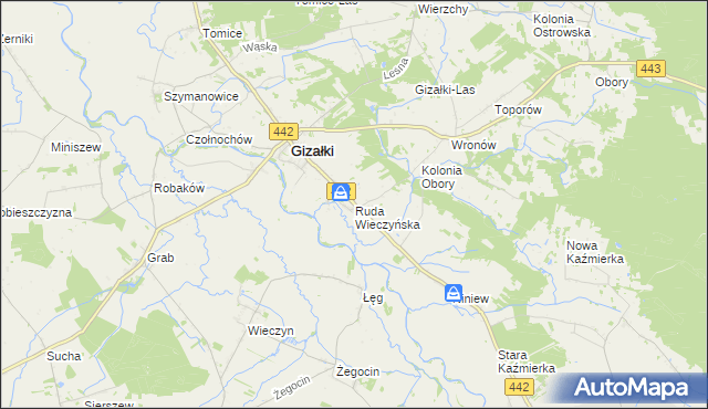 mapa Ruda Wieczyńska, Ruda Wieczyńska na mapie Targeo