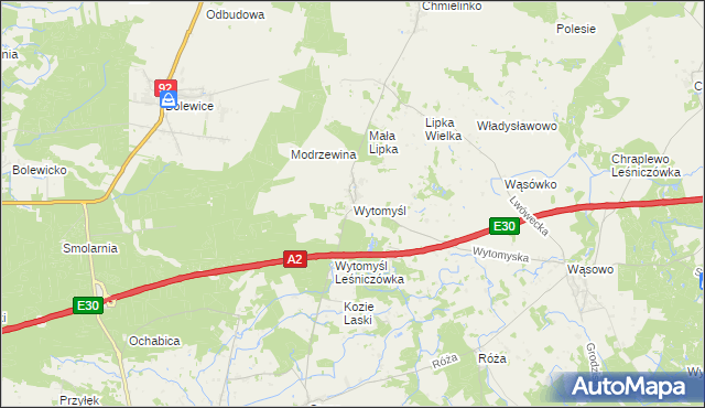 mapa Wytomyśl, Wytomyśl na mapie Targeo