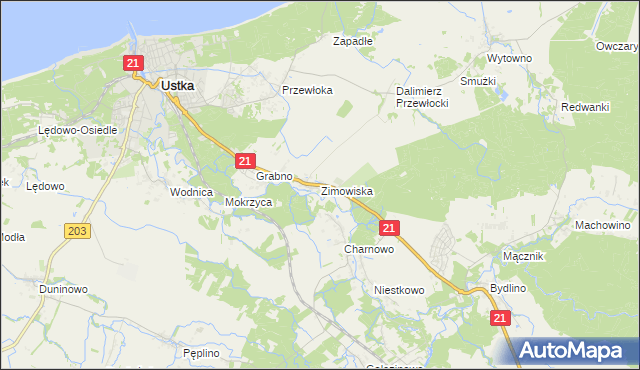 mapa Zimowiska, Zimowiska na mapie Targeo