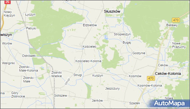 mapa Aleksandrów gmina Mycielin, Aleksandrów gmina Mycielin na mapie Targeo