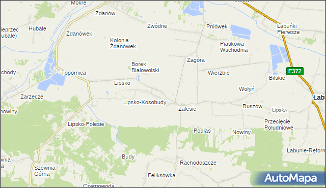 mapa Białowola, Białowola na mapie Targeo