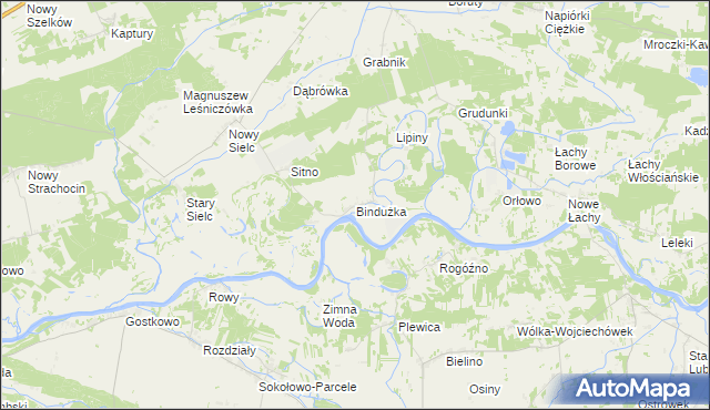 mapa Bindużka, Bindużka na mapie Targeo