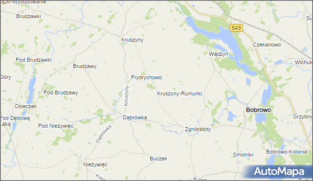 mapa Kruszyny-Rumunki, Kruszyny-Rumunki na mapie Targeo