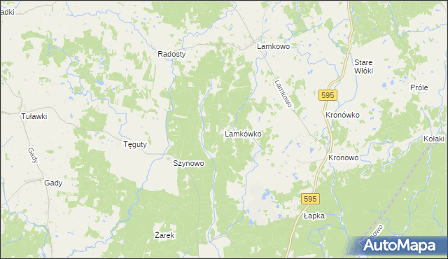 mapa Lamkówko, Lamkówko na mapie Targeo