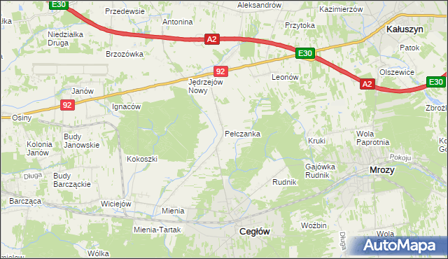 mapa Pełczanka, Pełczanka na mapie Targeo