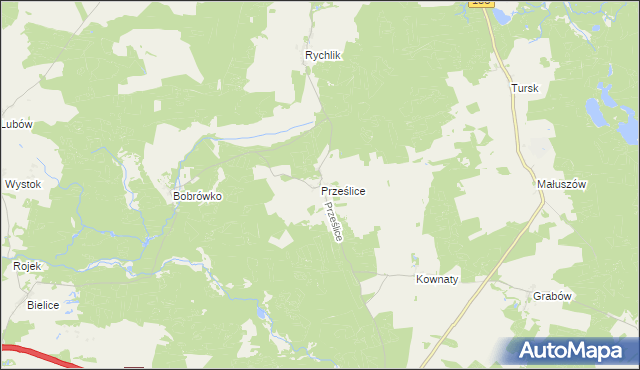 mapa Prześlice, Prześlice na mapie Targeo