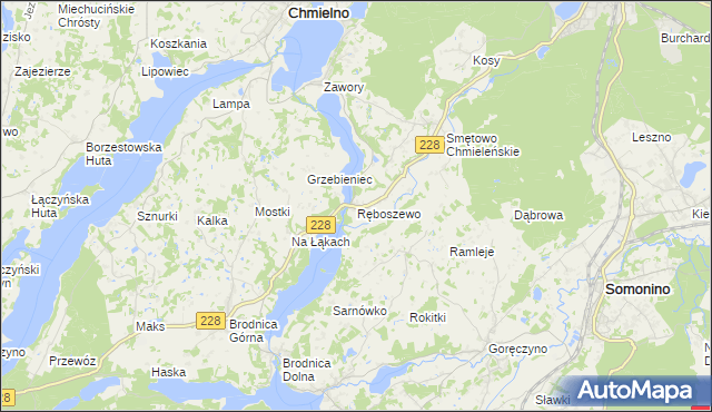 mapa Ręboszewo, Ręboszewo na mapie Targeo