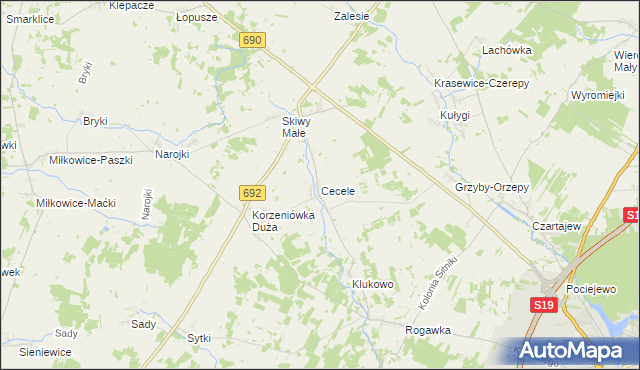 mapa Cecele, Cecele na mapie Targeo