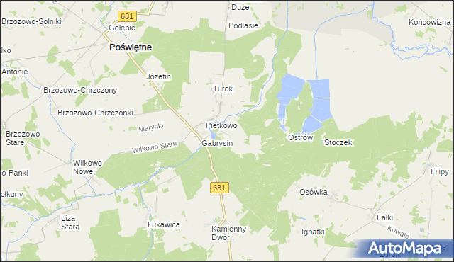 mapa Pietkowo Drugie, Pietkowo Drugie na mapie Targeo