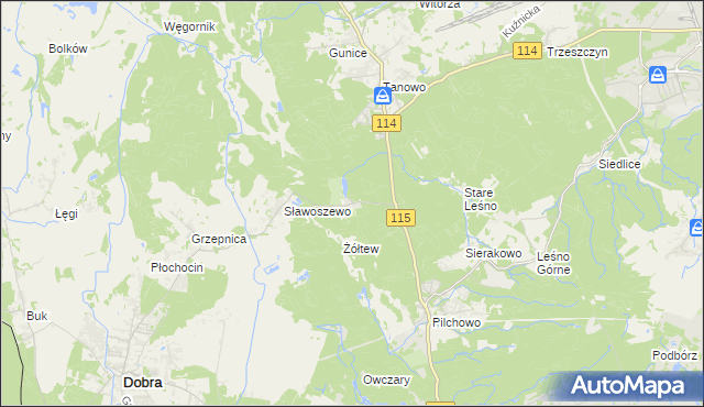 mapa Bartoszewo, Bartoszewo na mapie Targeo