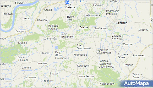 mapa Breń Osuchowski, Breń Osuchowski na mapie Targeo