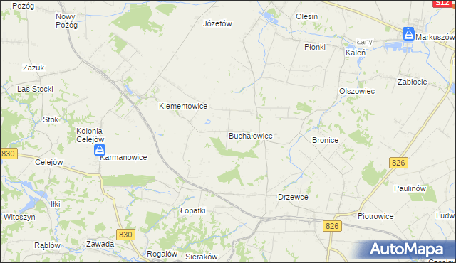 mapa Buchałowice, Buchałowice na mapie Targeo