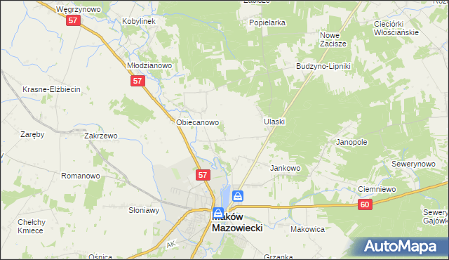 mapa Budzyno-Bolki, Budzyno-Bolki na mapie Targeo