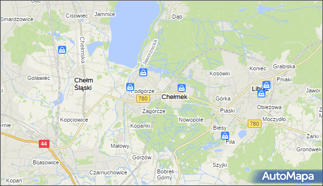 mapa Chełmek powiat oświęcimski, Chełmek powiat oświęcimski na mapie Targeo