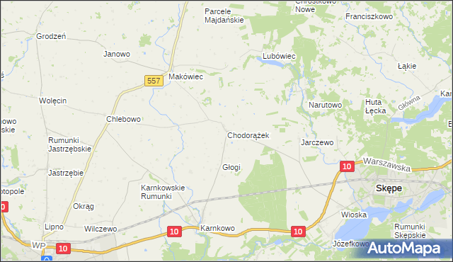 mapa Chodorążek, Chodorążek na mapie Targeo