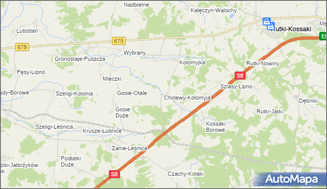 mapa Cholewy-Kołomyja, Cholewy-Kołomyja na mapie Targeo