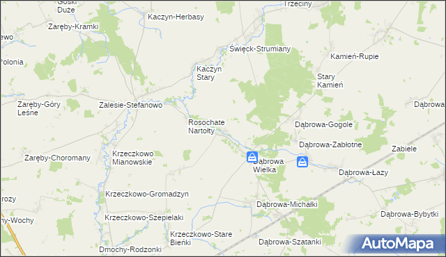 mapa Dąbrowa-Cherubiny, Dąbrowa-Cherubiny na mapie Targeo