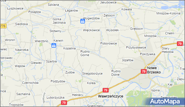 mapa Dobranowice gmina Igołomia-Wawrzeńczyce, Dobranowice gmina Igołomia-Wawrzeńczyce na mapie Targeo