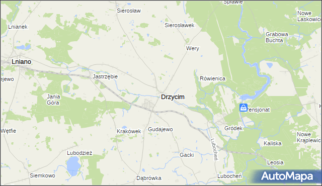mapa Drzycim, Drzycim na mapie Targeo