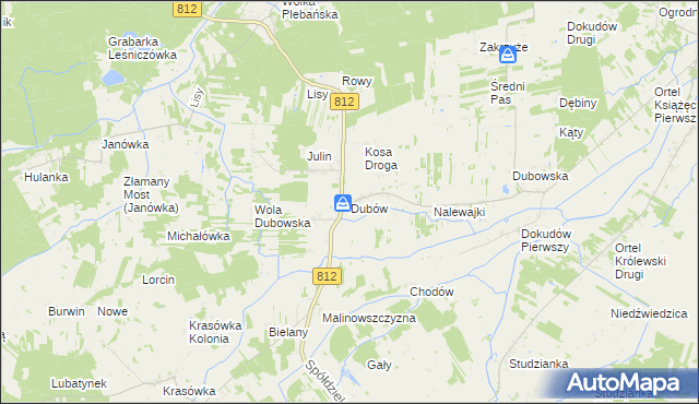 mapa Dubów, Dubów na mapie Targeo