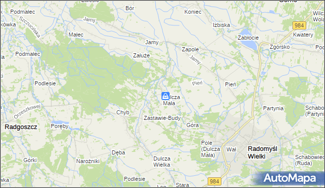 mapa Dulcza Mała, Dulcza Mała na mapie Targeo