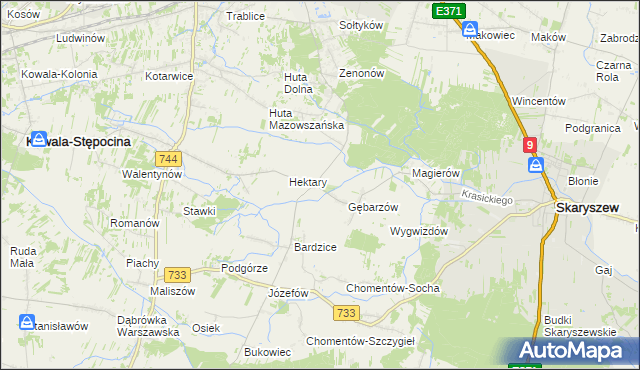 mapa Gębarzów Osada, Gębarzów Osada na mapie Targeo