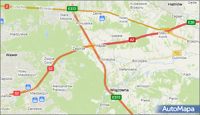 mapa Góraszka, Góraszka na mapie Targeo