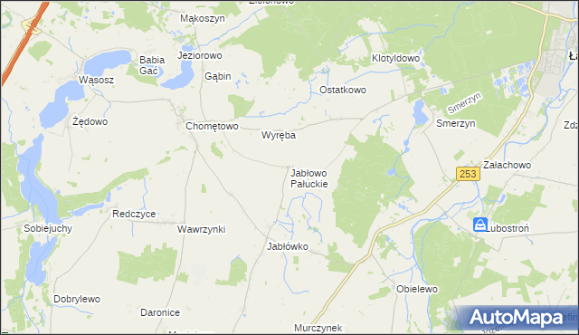 mapa Jabłowo Pałuckie, Jabłowo Pałuckie na mapie Targeo