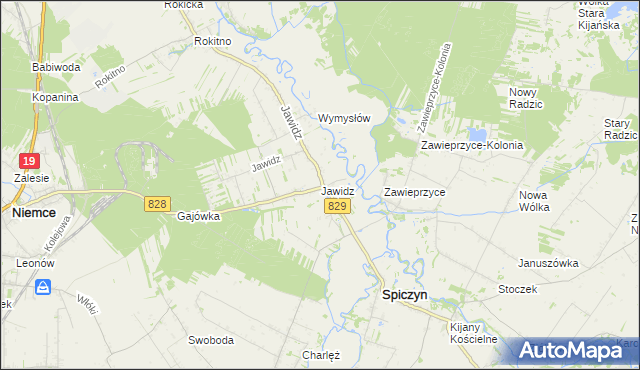 mapa Jawidz, Jawidz na mapie Targeo