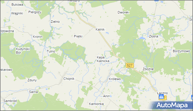 mapa Kępa Kalnicka, Kępa Kalnicka na mapie Targeo