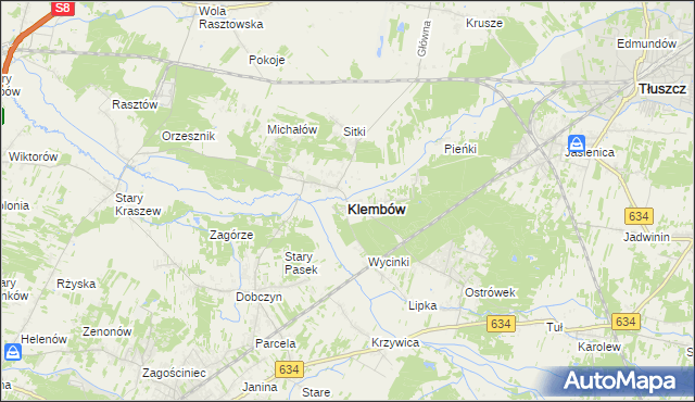 mapa Klembów, Klembów na mapie Targeo