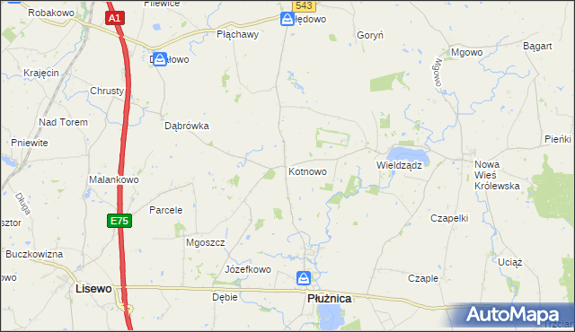 mapa Kotnowo, Kotnowo na mapie Targeo