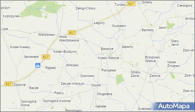 mapa Kraski-Ślesice, Kraski-Ślesice na mapie Targeo