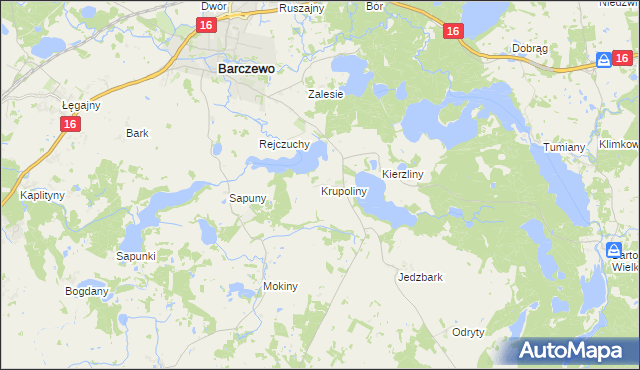 mapa Krupoliny, Krupoliny na mapie Targeo