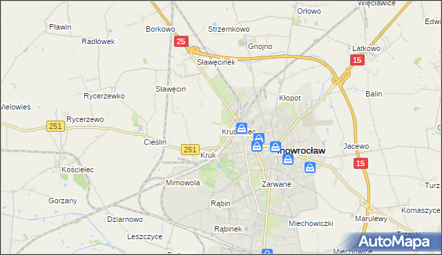 mapa Kruśliwiec, Kruśliwiec na mapie Targeo