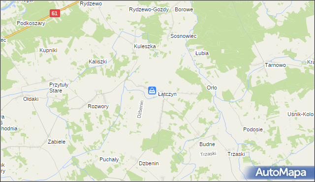 mapa Łątczyn, Łątczyn na mapie Targeo