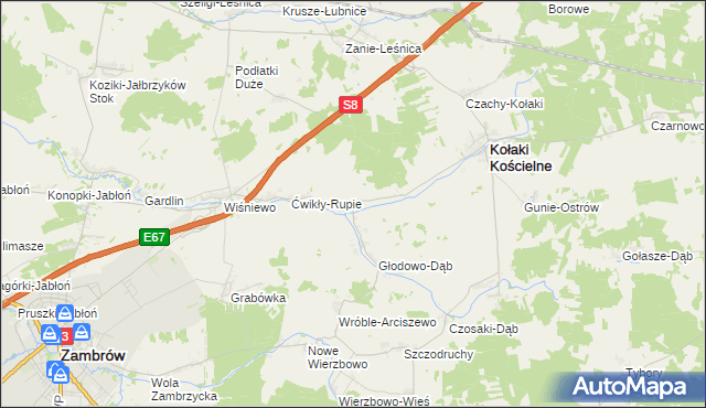 mapa Łętowo-Dąb, Łętowo-Dąb na mapie Targeo