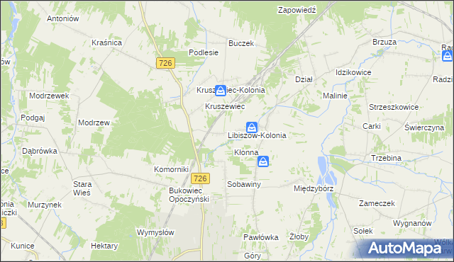 mapa Libiszów-Kolonia, Libiszów-Kolonia na mapie Targeo