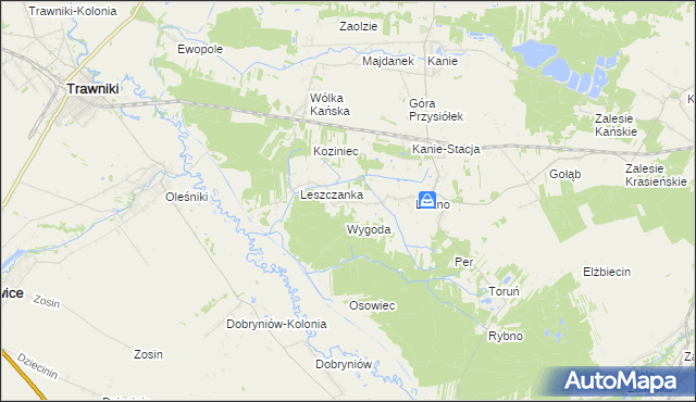 mapa Liszno-Kolonia, Liszno-Kolonia na mapie Targeo