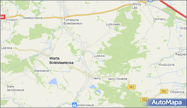 mapa Lubków, Lubków na mapie Targeo