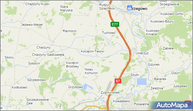 mapa Mączewo, Mączewo na mapie Targeo